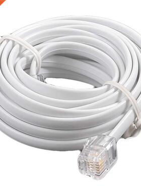 Plug Adapter Cable4P4C RJ11 to RJ1 telephone cable White