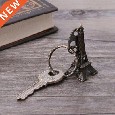 Bronze Tone Pris Eiffel Tower Figurine Sttue Vintge lloy