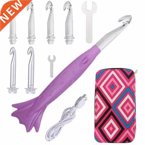 Lighted Crochet Hook Set,Large Light Up Crochet Hooks