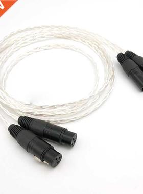 Pair 3Ag OCC Silver Plated Audio Interconnect Cable With NEU