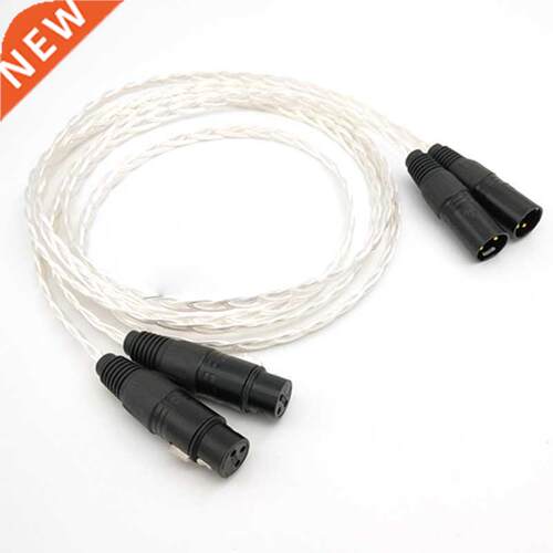 Pair 3Ag OCC Silver Plated Audio Interconnect Cable With NEU
