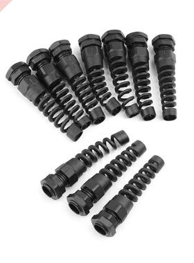10pcs Waterproof M16 PG9 Cable Connectors Spiral Strain Reli