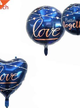 4pcs 22inch RoyalBlue Love Balloons Foil art Shape lium