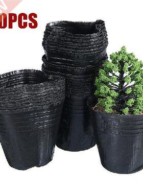 100pcs Flower Nursery Pots Plastic Plant Starters Flowerpot