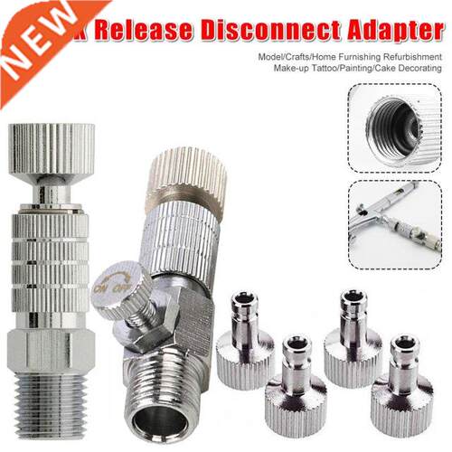 6pcs Arbrush Fttng Adapter 1/8 nch BSP Adaptor Set Quck
