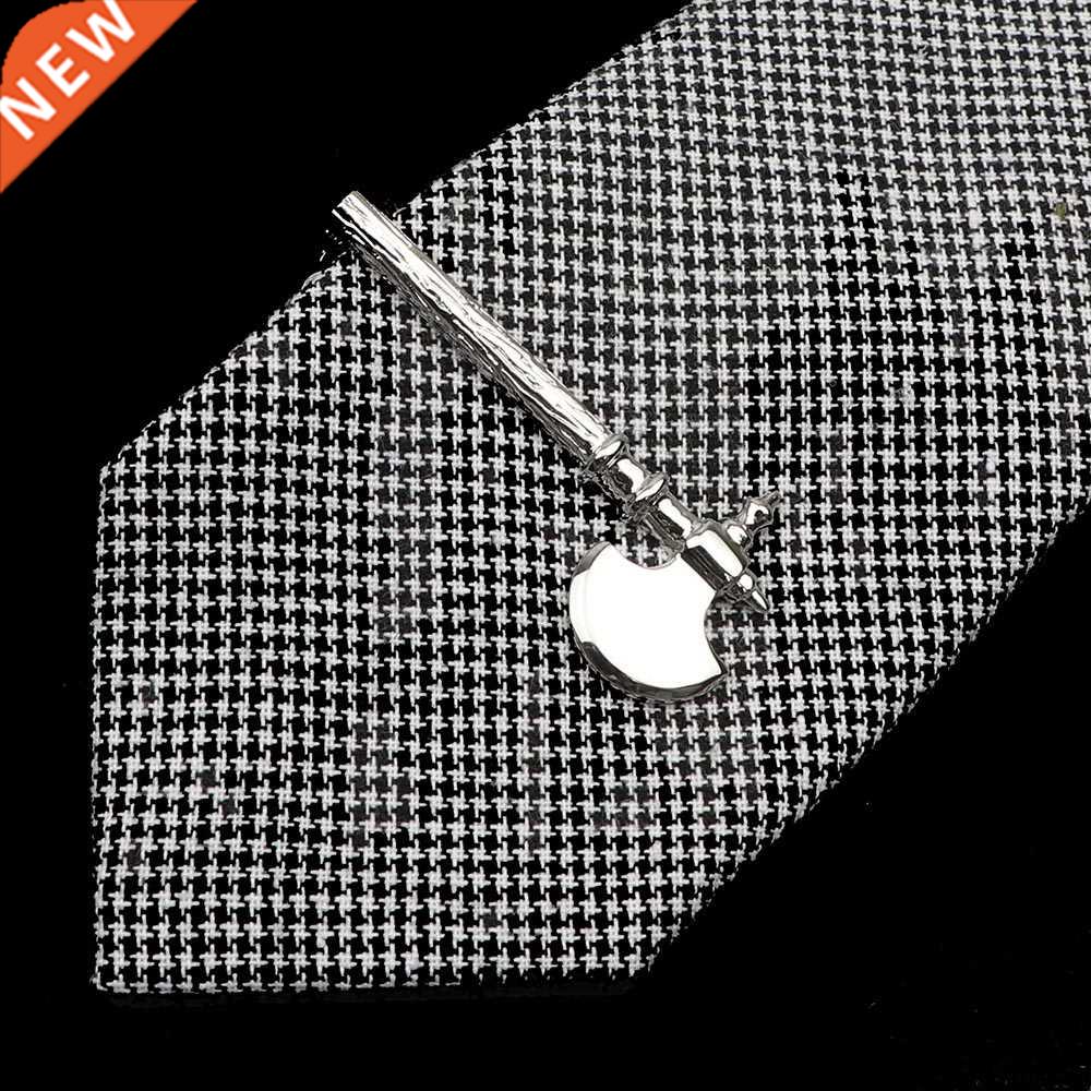1 Piece Chrome Stainless Tie Clips Scissors Ax Car Owl Sword