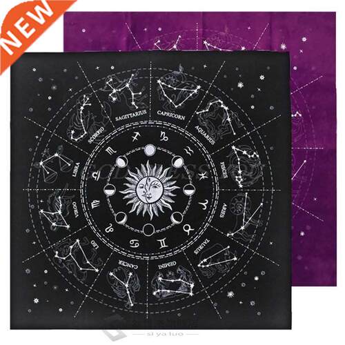 12 Constellations Tarot Card Tablecloth Velvet Divination Al