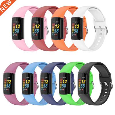 For Fitbit Charge 5 Strap TPU Solid Color Sports Watchstrap