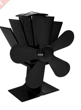 5 Blades Heat Self-Powered Stove Top Fan Aluminium Silent Ec