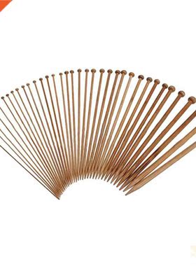 36Pcs 18 Sizes Carbonized Bamboo Smooth Single Pointed