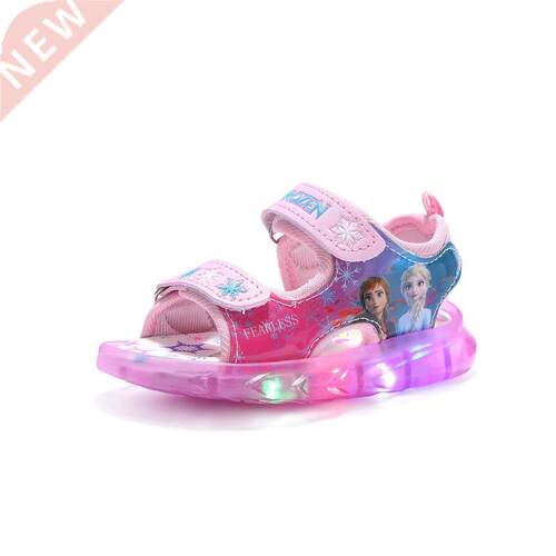Frozen Summer Korean Anna Elsa Princess Sandals Light Lumino