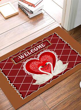 Retro Swan Love Doormat Home Protective Floor Mat Living