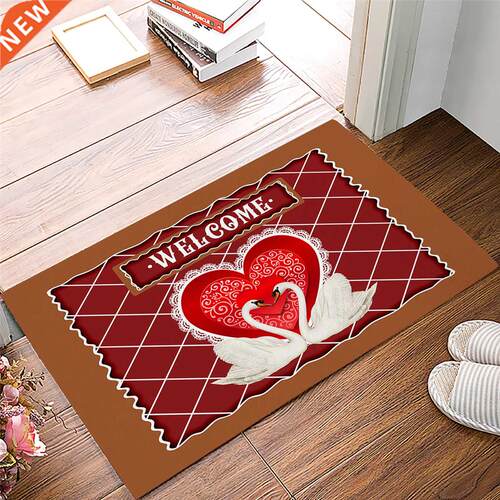 Retro Swan Love Doormat Home Protective Floor Mat Living