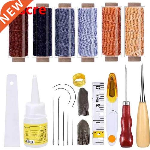 22Pcs?Leather Craft Starter Kit And Supplies Leather Thread,