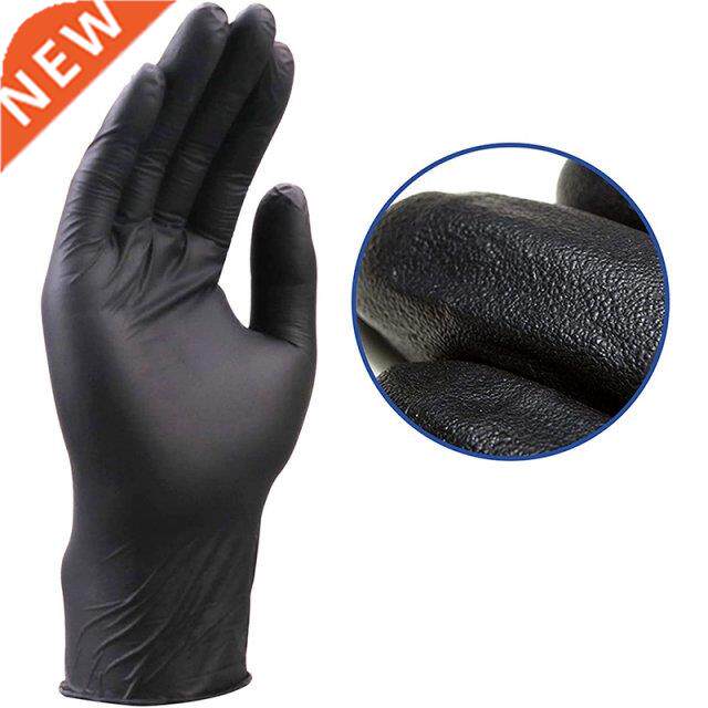 20pcs Black Disposable Latex Gloves Household Laboratory Cle