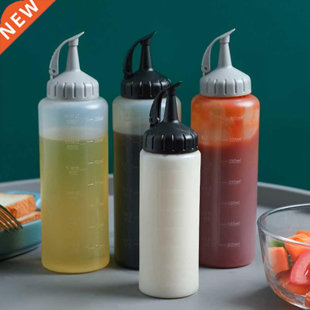 Squeeze Squirt Condiment Bottles with Twist On Cap Lids
