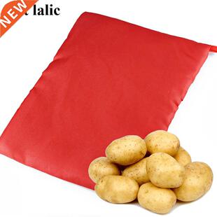 1PC NEW Red Washable Cooker Bag Baked Potato Microwave Cooki