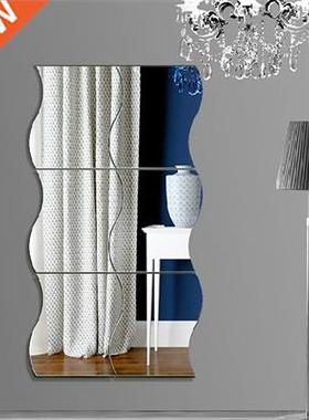 Size S M 6Pcs/Set 3D Mirror Wall Sticker Self-Adhesive