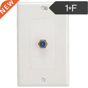 1 Port Television Satellite Wall Plate RCA Coax Cable Coaxia