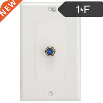 1 Port Television Satellite Wall Plate RCA Coax Cable Coaxia