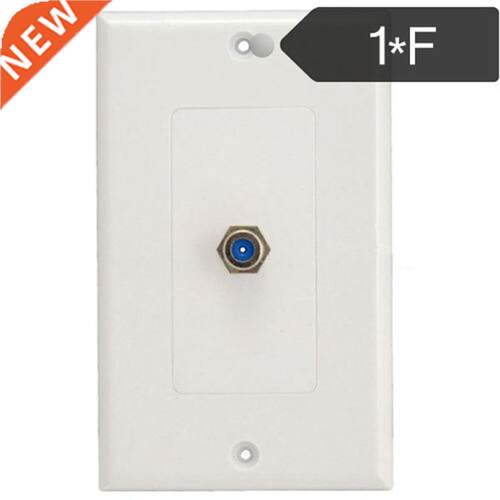 1 Port Television Satellite Wall Plate RCA Coax Cable Coaxia