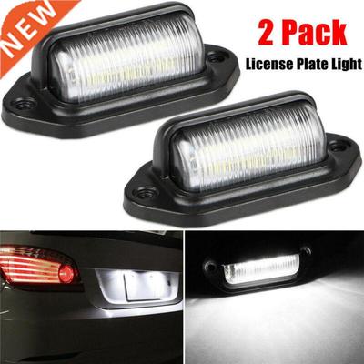 2Pcs 6-LED Car License Plate Lights Boat Truck Trailer Step