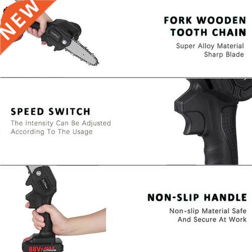 2 In 1 88VF 4 Inch Mini Electric Chain Saw 30mm Cordless Pru