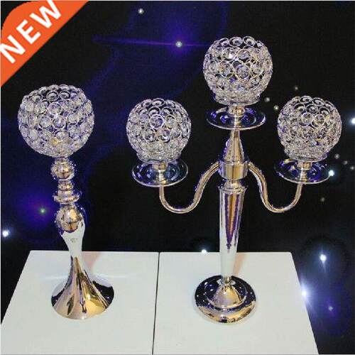 European Crystal Candlestick Decor Retro Romantic Wedding