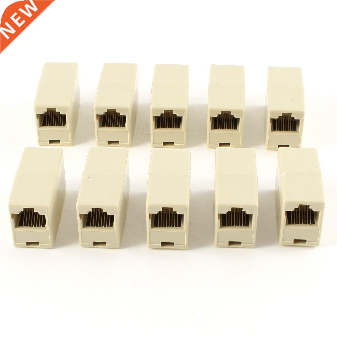 10 Pcs RJ45 8P8C Double Ports Female Plug Telephone Connecto