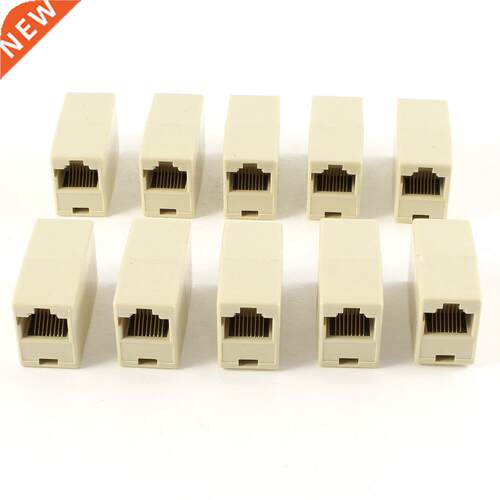 10 Pcs RJ45 8P8C Double Ports Female Plug Telephone Connecto