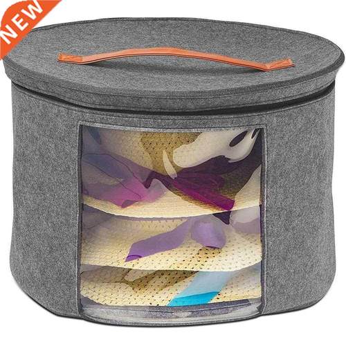 Felt Hat Box Organizer Round Travel Hat Boxes Hat Boxes With
