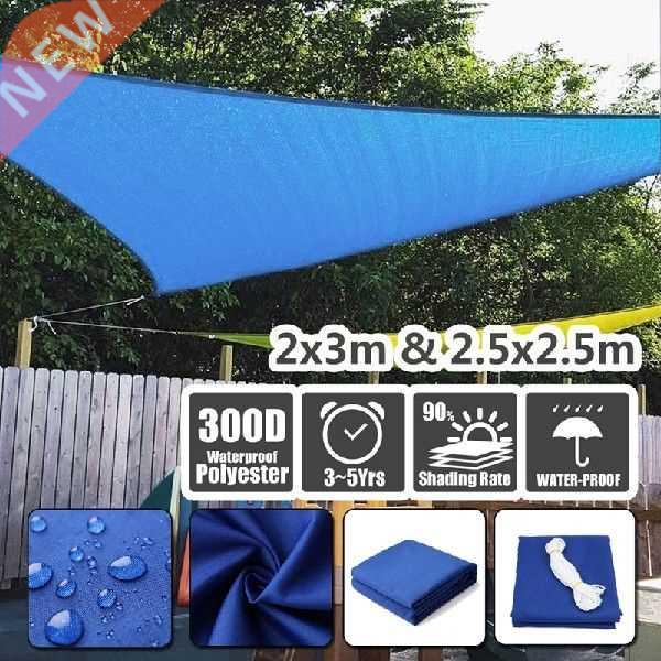 300D Polyester Oxford Royal Blue Fabric Shade Sail Square