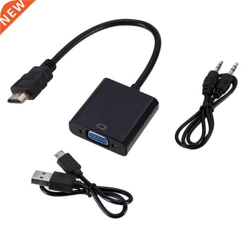 HD 1080P HDMI-compatible to VGA Cable Converter With Audio P