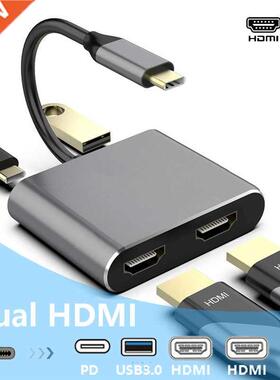 USB C Laptop Docking Station USB C to Dual HDMI USB 3.0 Hub
