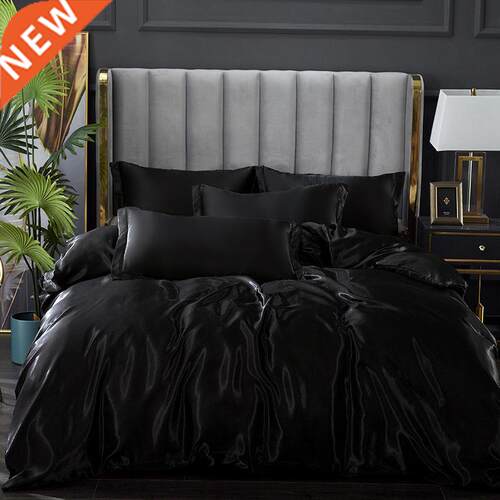 Black Bedding Sets King Double Size PLA Cool Fiber Summer Us