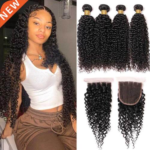 razilian Kinky Curly undles With Closure 3undles 12A Huma