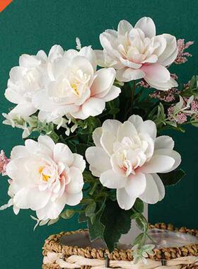 White Silk Artificial Orchids Flowers Lotus Tea Rose Fake Fl