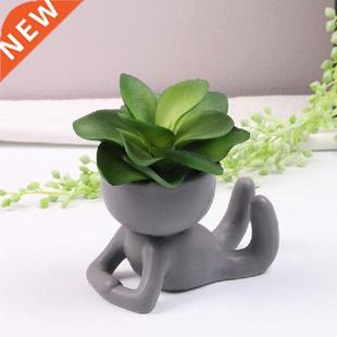 Household Desktop Ornaments Balcony Decor Man Vase Planter