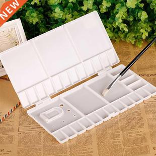 Grid Paint Palette Empty Tray Finger Hole Gouache Plastic