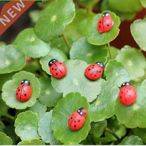 100pcs/set Cute Resin Crafts Decorations Miniature Ladybug