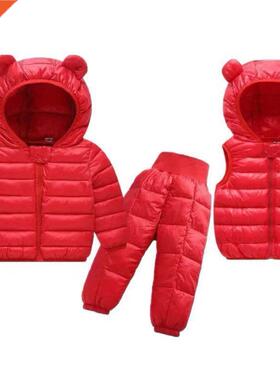 Toddler Winter Baby Outwear Girls Boys Clothing Sets Warm Fa