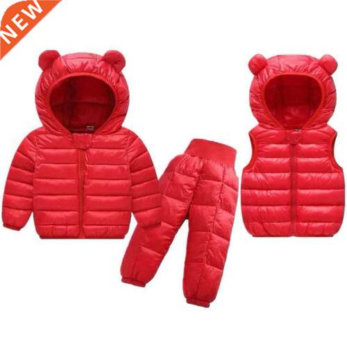 Toddler Winter Baby Outwear Girls Boys Clothing Sets Warm Fa