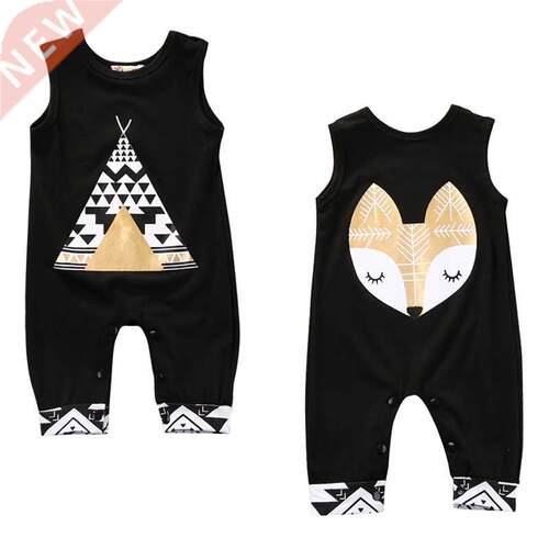 Cute Summer Baby Boys Girls Infant Clothes Tribe Print Rompe