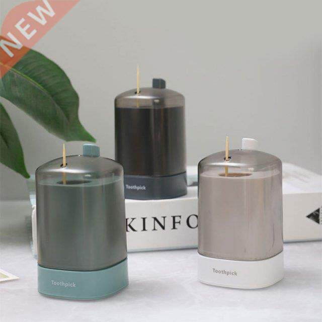 Automatic Toothpick Holder Container Wheat Straw Kitchen Too