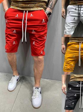 Summer New High Set Fashion Fitness 3D Printed Five-Point Pa