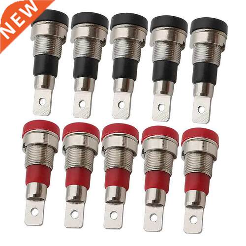 5Pcs Red Black 4mm Banana Female Jack Socket Connector Banan
