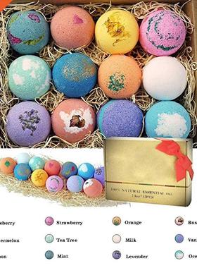12Pcs Bath Salt Ball Bubble Shower Bombs Ball Body Cleaner S
