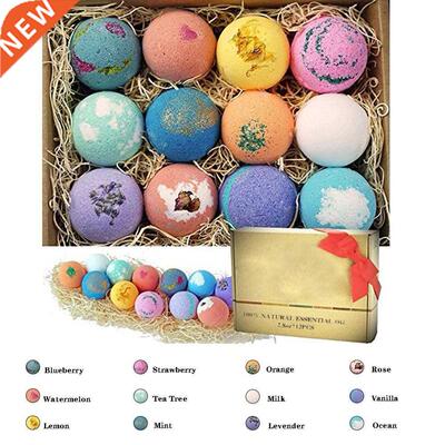 12Pcs Bath Salt Ball Bubble Shower Bombs Ball Body Cleaner S