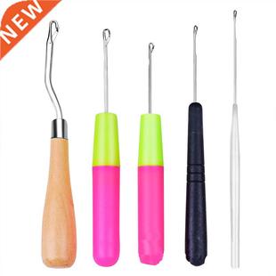 5pcs / set plastic Crochet braided needle hook hair fabric D