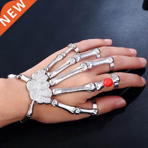 fashion Skeleton Skull protection Bone Hand Fingers Ring